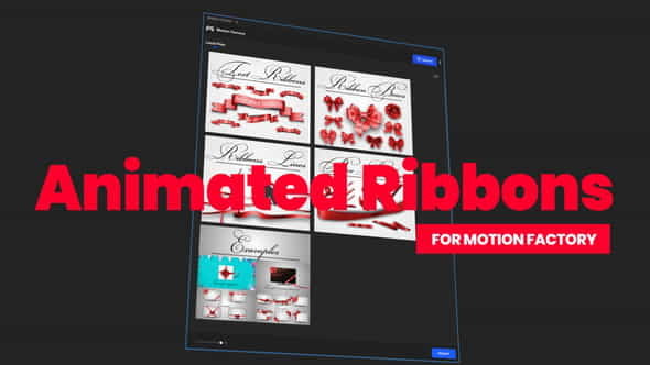 Animated Ribbons for Motion Factory - VideoHive 31144302