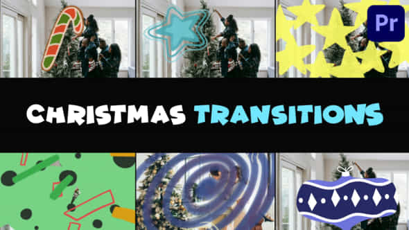 Christmas Cartoon Transitions Premiere Pro - VideoHive 49172979