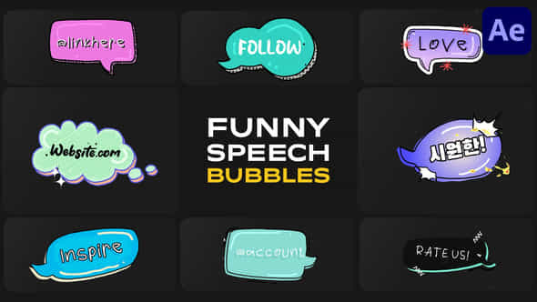 Funny Speech Bubbles For After Effects - VideoHive 57912262