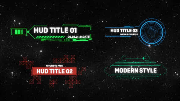 Hud Titles - VideoHive 58500419