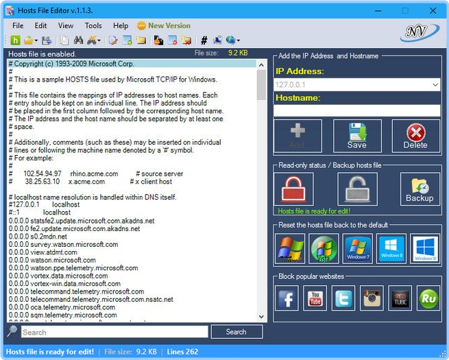 Hosts File Editor+ 1.5.14 Portable 9XtLQGP5_o
