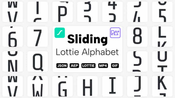 Sliding Lottie Alphabet - VideoHive 45551375