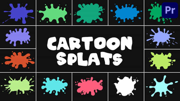 Cartoon Splats For Premiere Pro - VideoHive 50940953