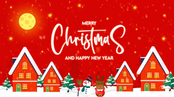 Christmas Red Opener And Happy New Year Mogrt - VideoHive 55974585