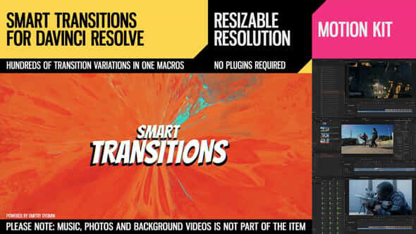 Smart Transitions For Davinci Resolve - VideoHive 29829625