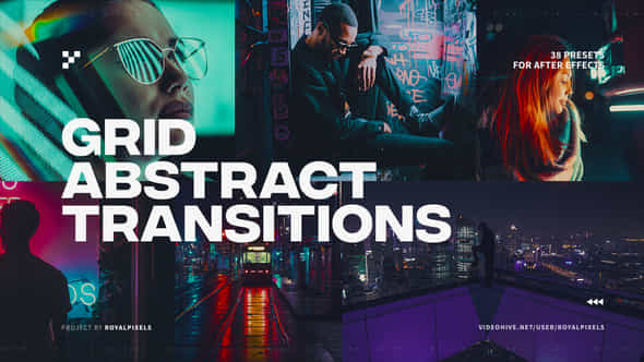 Abstract Grid Transitions - VideoHive 38621146