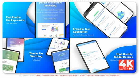 Blue Waves APP Promo A16 - VideoHive 33355656
