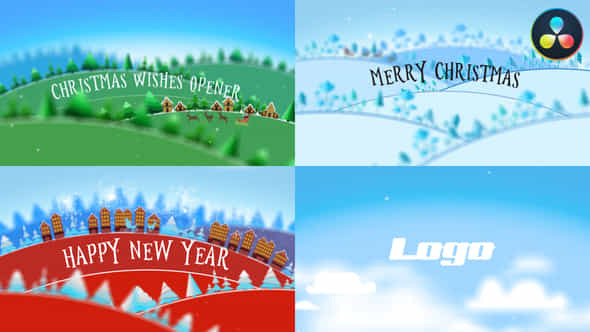 Christmas Wishes Opener For Davinci Resolve - VideoHive 49460018
