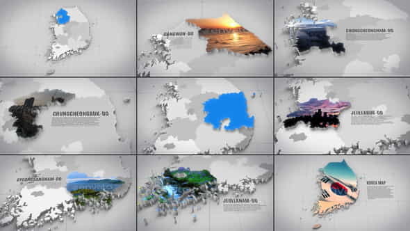 Korea Map - VideoHive 22777962