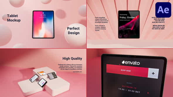 Tablet Mockup For After Effects - VideoHive 53942005