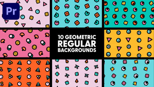 Geometric Regular Backgrounds - VideoHive 50474313