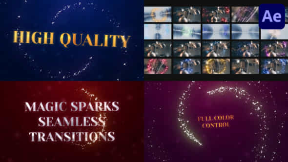 Magic Sparks Seamless Transitions After Effects - VideoHive 49574085