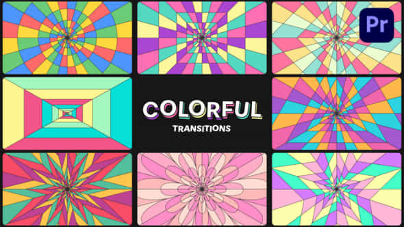 Colorful Transitions - VideoHive 49616275