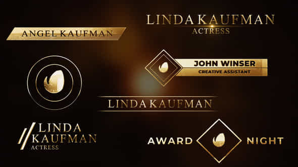 Awards Eremony Gold Silver Lowerthirds Pack - VideoHive 49924944