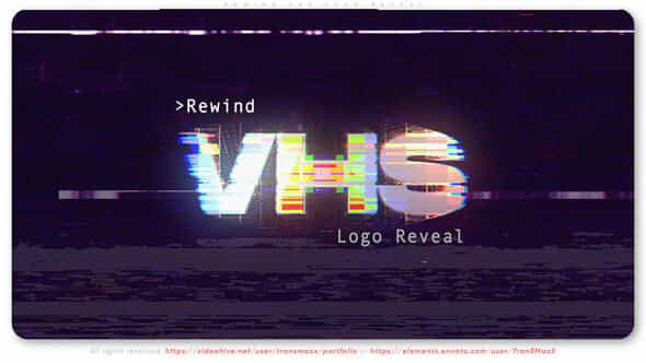 Rewind Vhs Logo Reveal - VideoHive 52779804