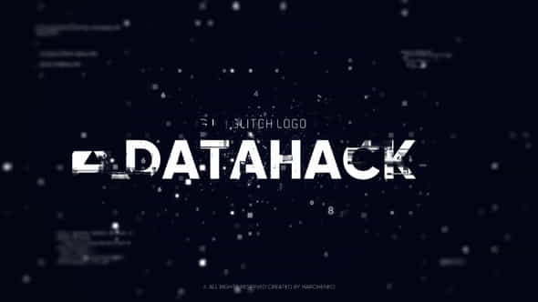 Glitch Logo - Data HackDaVinci - VideoHive 32922176