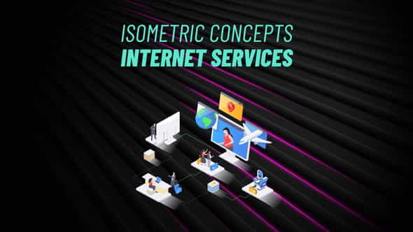 Internet Services - Isometric Concept - VideoHive 31223559