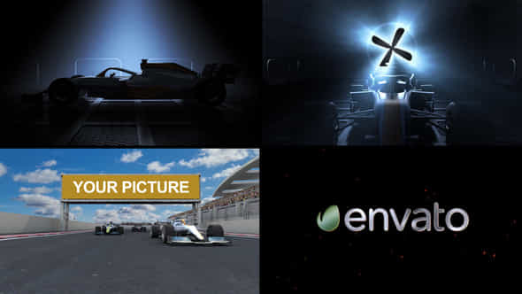 F1 Car Logo - VideoHive 44326349