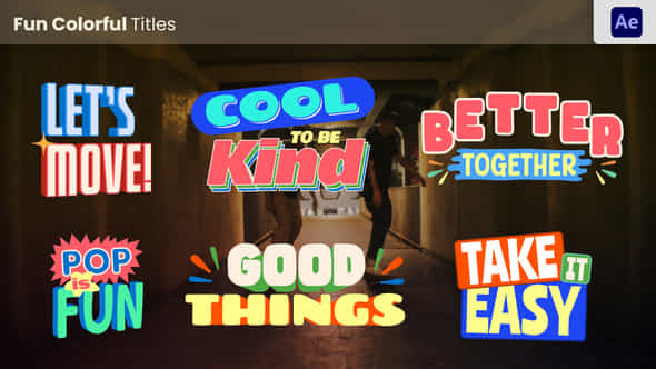 Fun Colorful Titles - VideoHive 57420637
