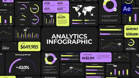 Analytics Infographics Business Graphics Charts - VideoHive 53662004