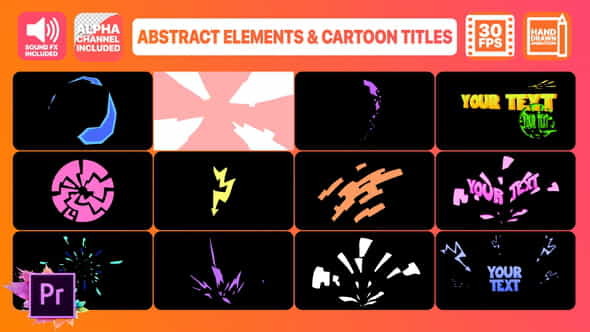 Abstract Shapes And Cartoon Titles - VideoHive 24743565
