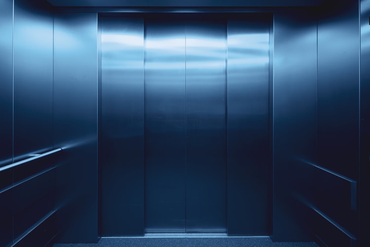 Inside of an elevator