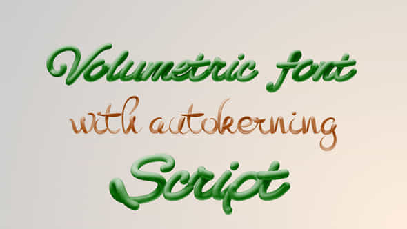 3D Handwrite Font - VideoHive 57538459