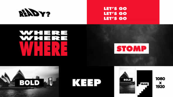 Stomp Bold Typography Kinetic Opener 2 In 1 - VideoHive 24670820