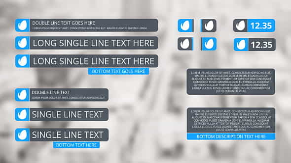 Flat Slide Lower Thirds - VideoHive 6634225