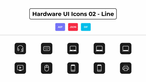 Hardware UI Icons - VideoHive 44837028