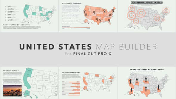US Map Builder - VideoHive 42329436