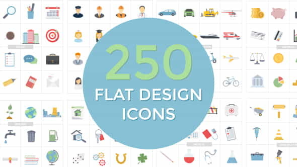 Flat Icons - VideoHive 20552114