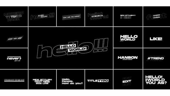 Modern Titles Pack Mogrt Pp - VideoHive 51097569