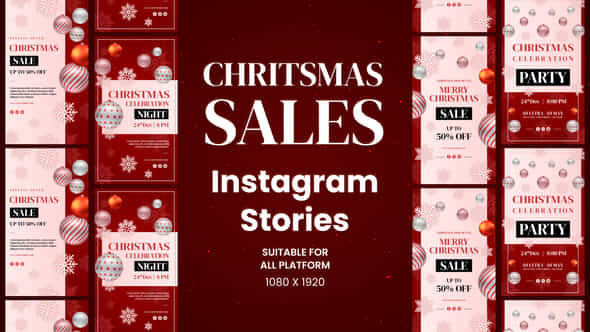 Realistic Christmas Sales Instagram Stories - VideoHive 55633440