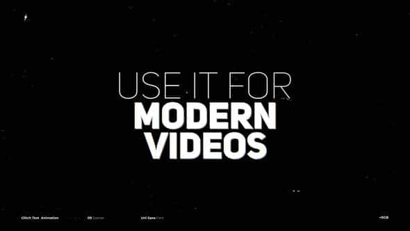 Glitch Text Animation After Effects - VideoHive 58403864