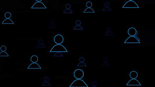 Social Network User Icon Particles Loop Animation Background - VideoHive 48245655