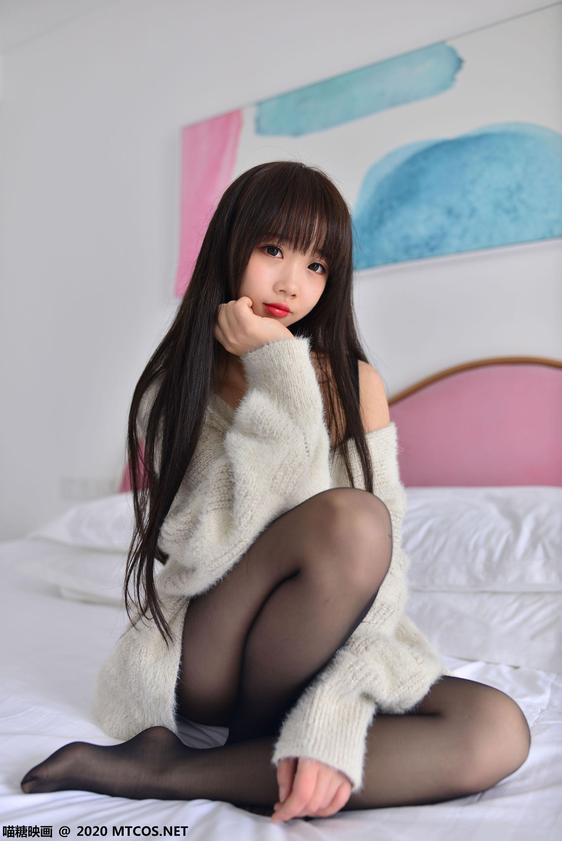 [喵糖映画] VOL.277 毛衣少女 写真集(8)