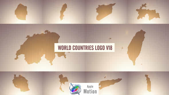 World Countries Logo Titles V18 Apple Motion - VideoHive 43860102