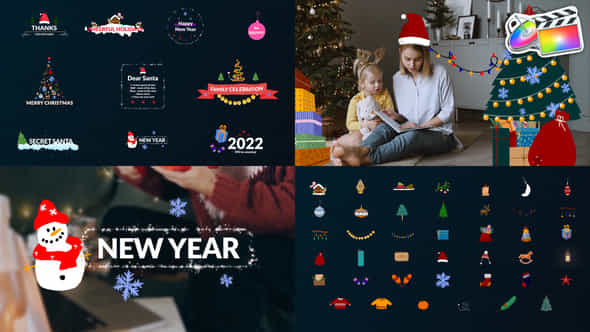 Christmas Titles And - VideoHive 40657293