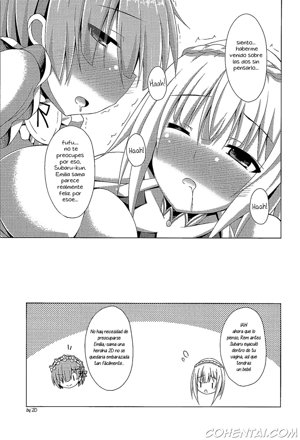 Oshiete Rem Sensei – Emilia-tan to Manabu Hajimete no SEX (Re:Zero kara Hajimeru Isekai Seikatsu) xxx comics manga porno doujin hentai español sexo 