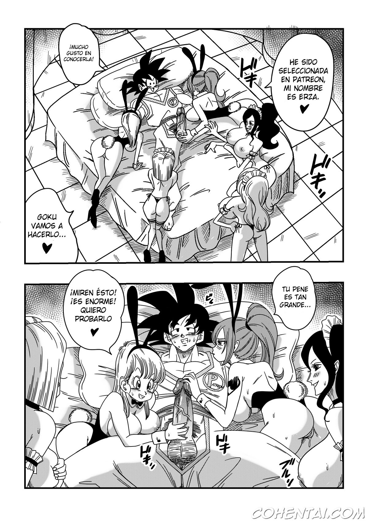 Doujinshi Especial Harem de los Patreon (Dragon Ball Z, Fairy Tail, One piece) xxx comics manga porno doujin hentai español sexo 