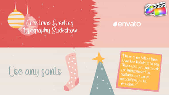Christmas Greeting Typography - VideoHive 42096947