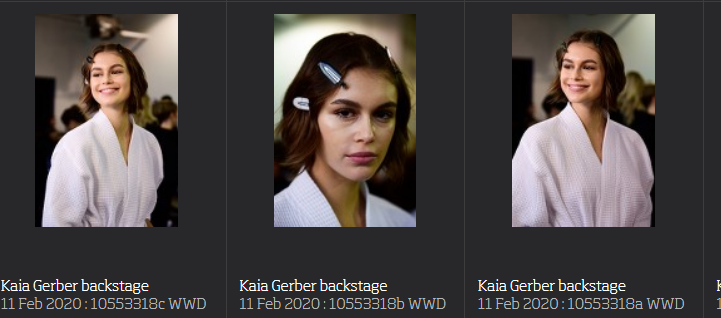 REQ: Kaia Gerber Coach backstage @REX