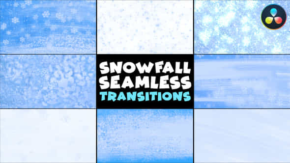 Snowfall Seamless Transitions Davinci Resolve - VideoHive 49833587