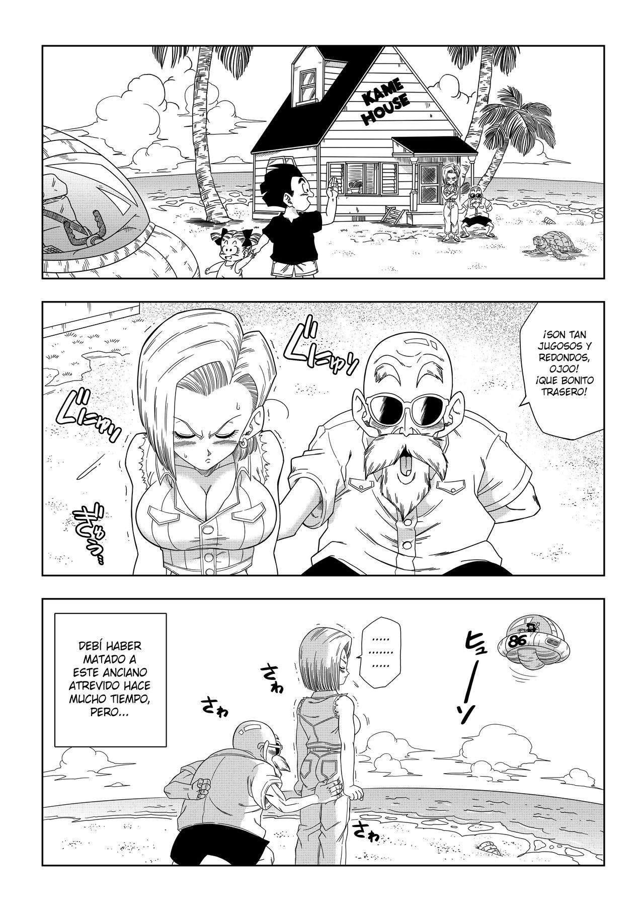 Android 18 vs El Maestro Roshi - 1