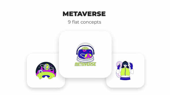 Metaverse Flat Concepts - VideoHive 53043638