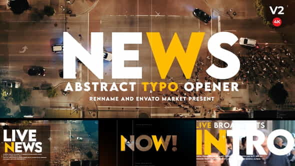 Typographic Abstract News Opener - VideoHive 27460021