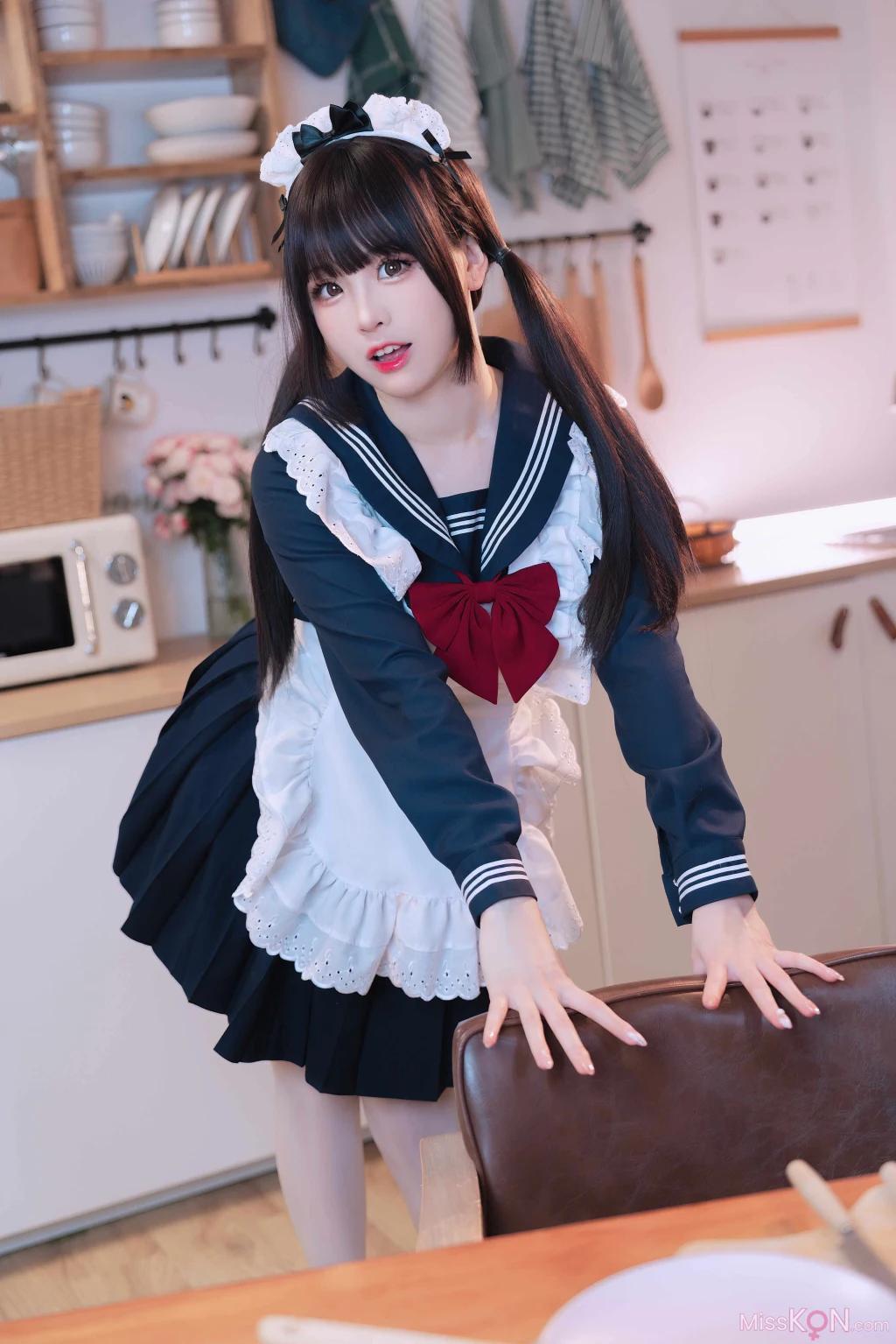 Coser@miko酱ww: 甜心女仆 (30 photos)(1)