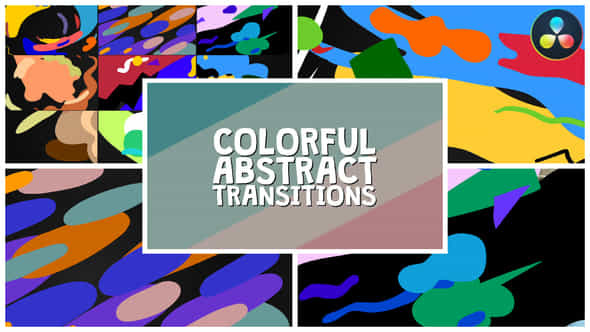 Colorful Abstract Transitions Davinci Resolve - VideoHive 50406022