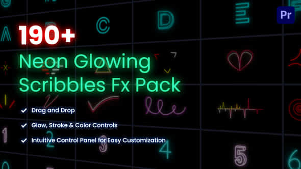 Neon Glowing Scribble - VideoHive 38981285